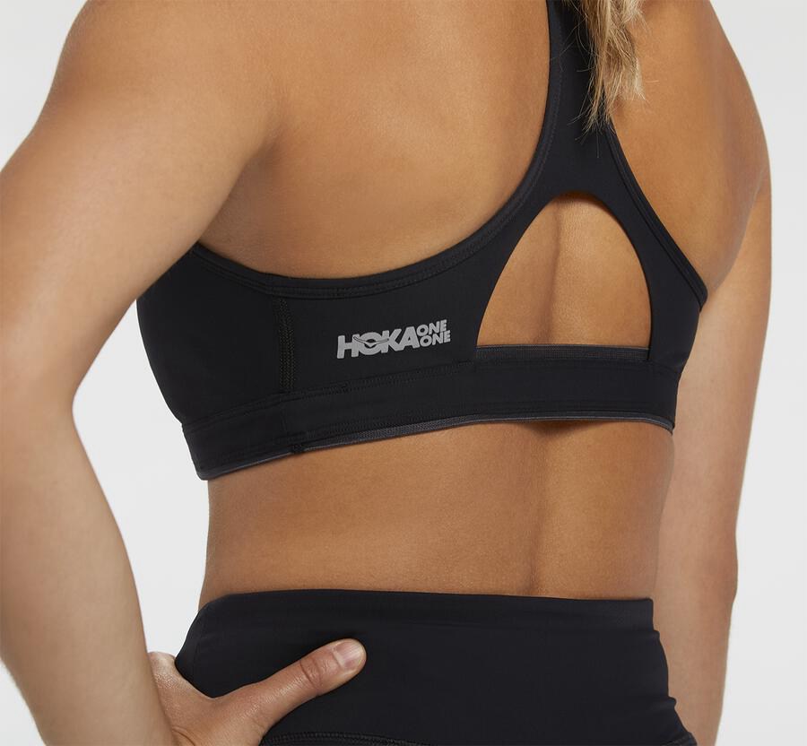 Hoka One One Womens Bra - Performance Sports - Black - BECF41286